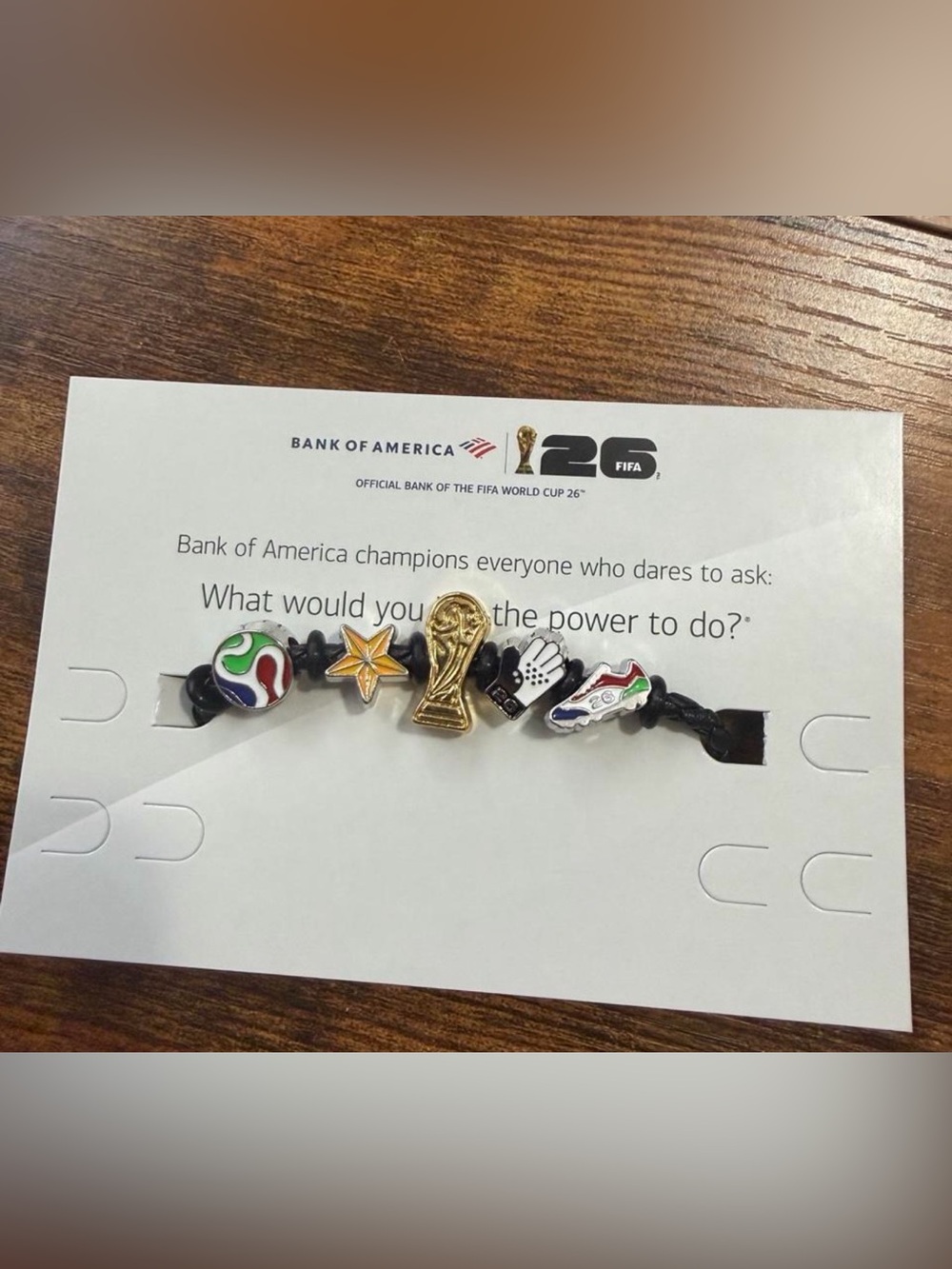 FIFA World Cup Charm Bracelet with Soccer Icons - Gold & Multicolor